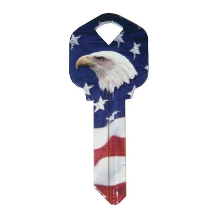 Wackey Flag & Eagle House/Office Universal Key Blank Single, 6PK